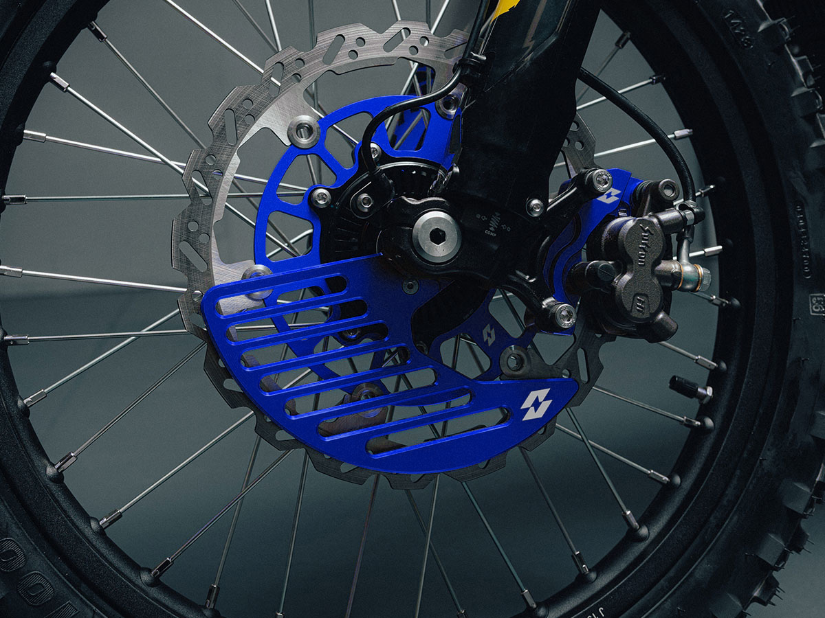 Full-E Charged Front Brake Disc Guard for Ultra Bee Blue