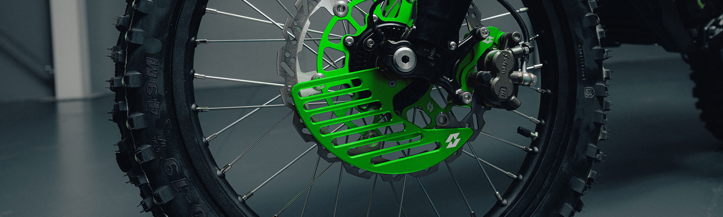 Full-E Charged Front Brake Disc Guard for Ultra Bee Green