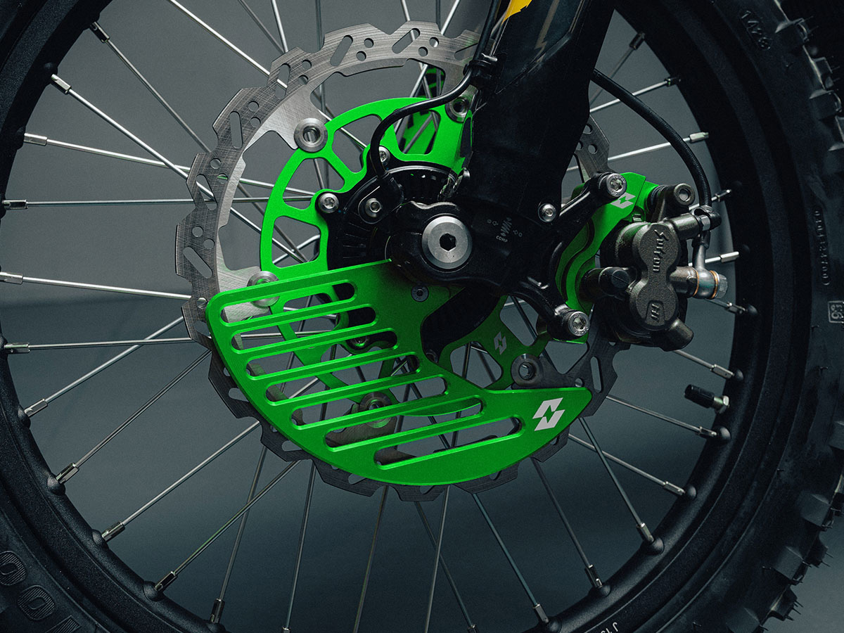 Full-E Charged Front Brake Disc Guard for Ultra Bee Green