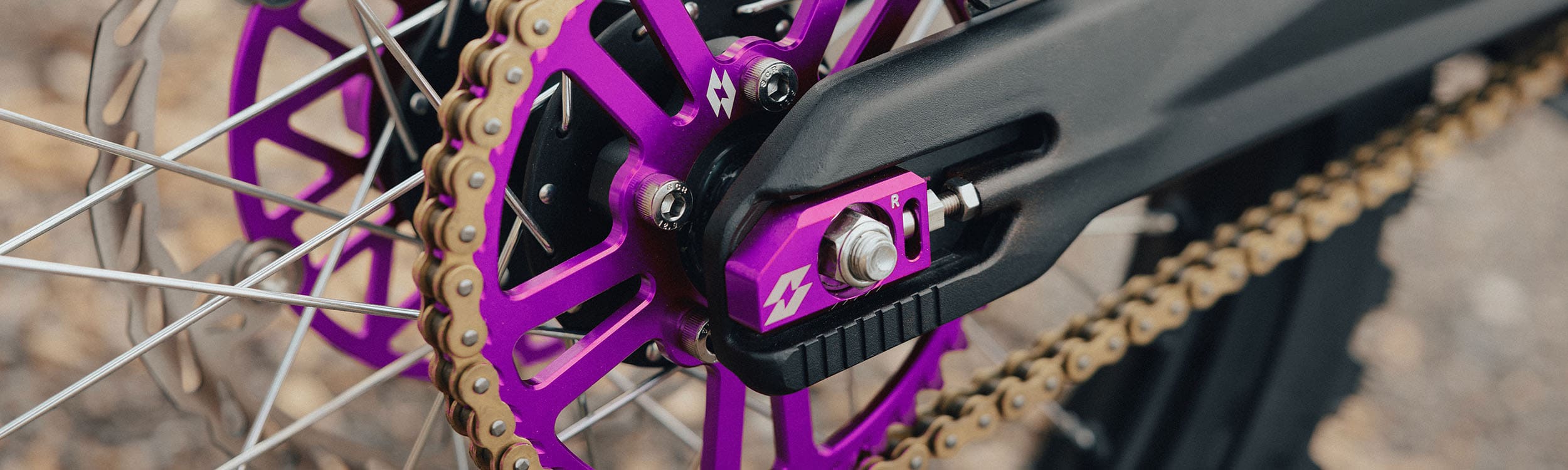 Full-E Charged Rear Sprocket 420-44T Purple