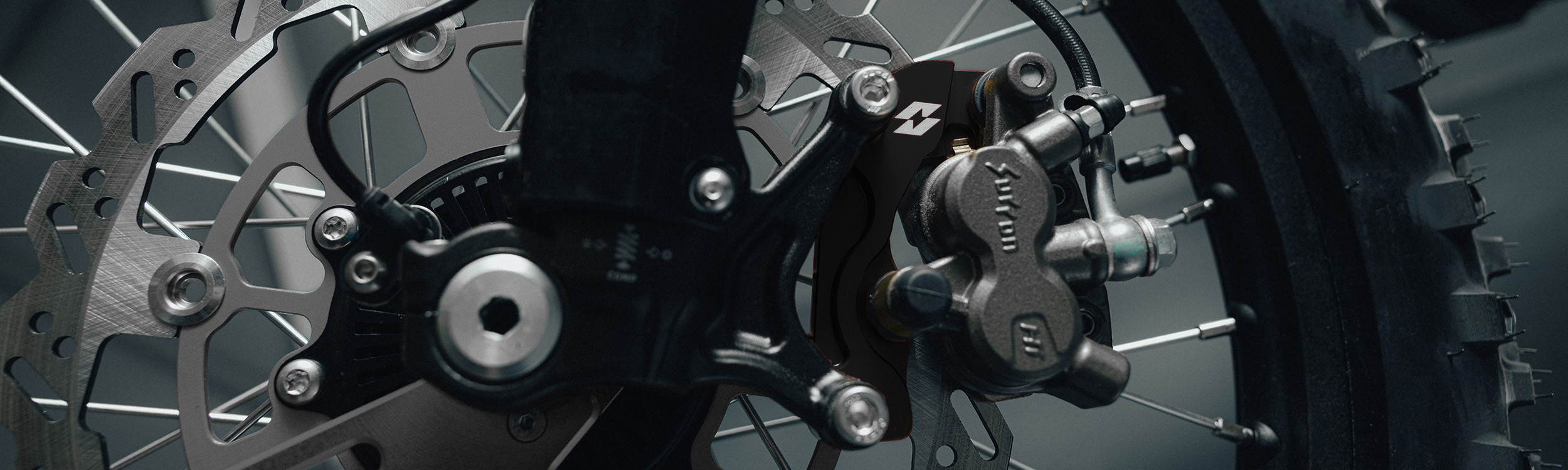 Full-E Charged Front Brake Caliper Bracket for Ultra Bee 270mm Oversize Brake Disc Black