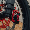 Full-E Charged Front Brake Caliper Bracket for 250mm Oversized Disc Red
