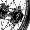 Full-E Charged Front and Rear Wheel Set 21inch x 1.6 & 18inch x 2.15 for Ultra Bee Black Spokes