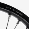 Full-E Charged Front and Rear Wheel Set 21inch x 1.6 and 18inch x 2.15 for SRUB Silver Spokes