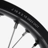 Full-E Charged Front and Rear Wheel Set 21inch x 1.6 and 18inch x 2.15 for SRUB Silver Spokes